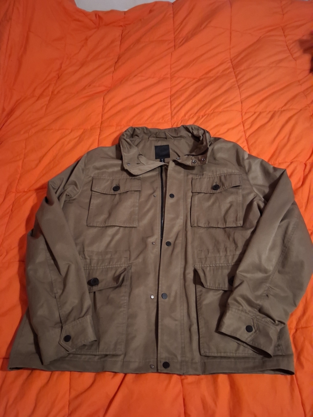 H&M Mens Utility Field Jacket 4 Snap Pockets Zipper Broken Excellent Conditon - Picture 2 of 6